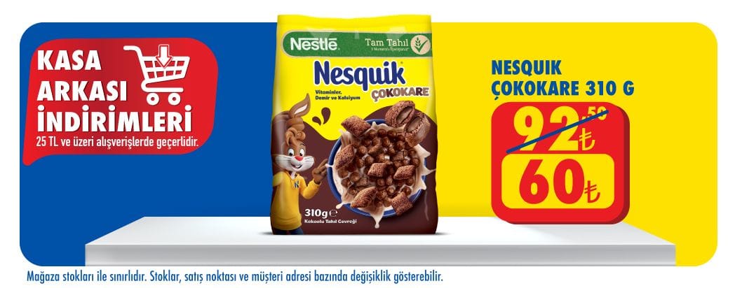 nesquik çokokare-25 tl