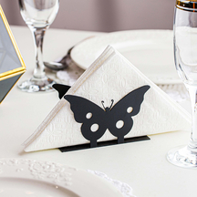 Kelebek Motifli Metal Peçetelik