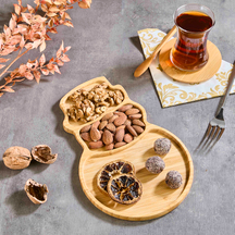 Esda Bambu Sunumluk Kardan Adam 27*17 Cm