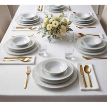 Güral Porselen Rölyefli Yemek Takımı 48 Parça