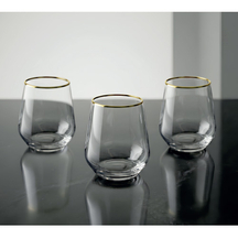 Rakle Altın Yaldızlı Su Bardak 3'lü 425 Cc