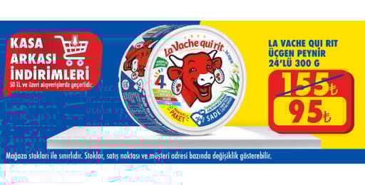 50 TL ve üzeri alışverişte 95.00 TL!