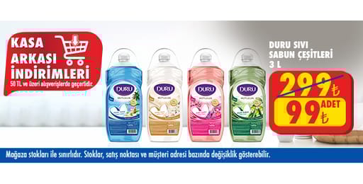 50 TL ve üzeri alışverişte 99.00 TL!