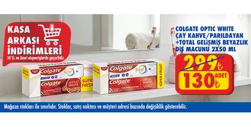 50 TL ve üzeri alışverişte 130.00 TL!