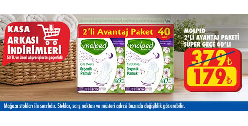 50 TL ve üzeri alışverişte 179.00 TL!