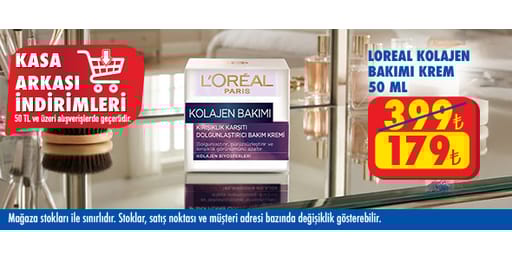 50 TL ve üzeri alışverişte 179.00 TL!