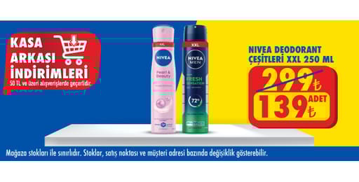 50 TL ve üzeri alışverişte 139.00 TL!