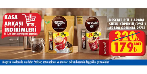 50 TL ve üzeri alışverişte 179.00 TL!
