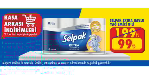 50 TL ve üzeri alışverişte 99.00 TL!