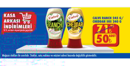 50 TL ve üzeri alışverişte 50.00 TL!