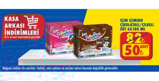 50 TL ve üzeri alışverişte 50.00 TL!