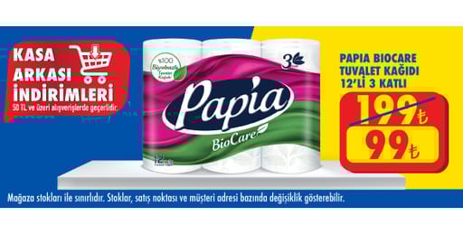 50 TL ve üzeri alışverişte 99.00 TL!