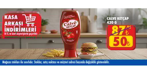 50 TL ve üzeri alışverişte 50.00 TL!