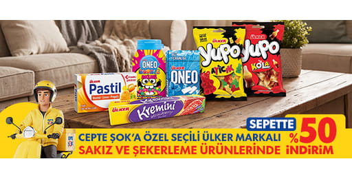 Seçili Sakız ve Şekerlemelerde Sepette %50 İndirim