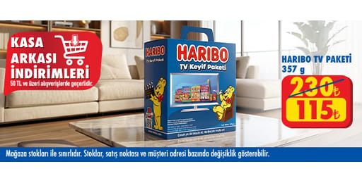 50 TL ve üzeri alışverişte 115.00 TL!