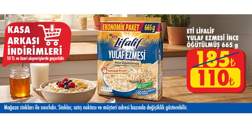 50 TL ve üzeri alışverişte 110.00 TL!