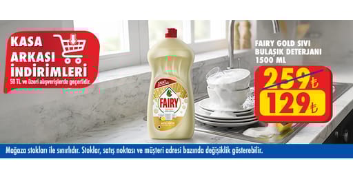 50 TL ve üzeri alışverişte 129.00 TL!