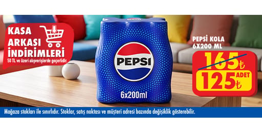 50 TL ve üzeri alışverişte 125.00 TL!