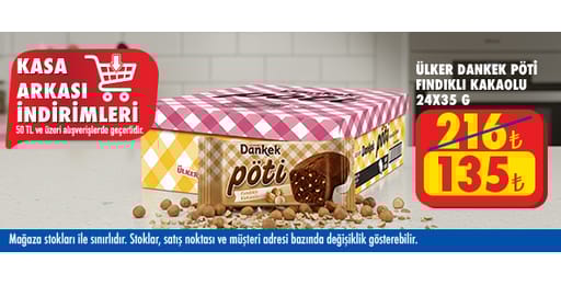 50 TL ve üzeri alışverişte 135.00 TL!