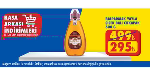 50 TL ve üzeri alışverişte 295.00 TL!