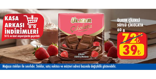 50 TL ve üzeri alışverişte 39.00 TL!