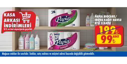 50 TL ve üzeri alışverişte 99.00 TL!