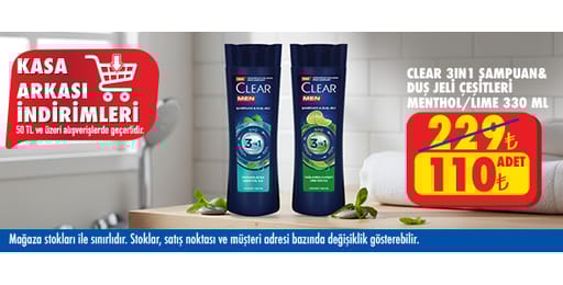 50 TL ve üzeri alışverişte 110.00 TL!