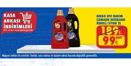50 TL ve üzeri alışverişte 99.00 TL!