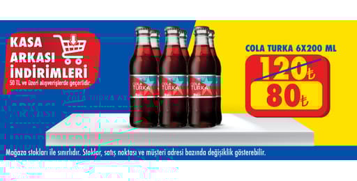 50 TL ve üzeri alışverişte 80.00 TL!