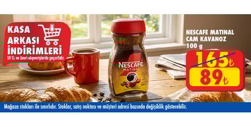 50 TL ve üzeri alışverişte 89.00 TL!