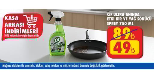 50 TL ve üzeri alışverişte 49.00 TL!