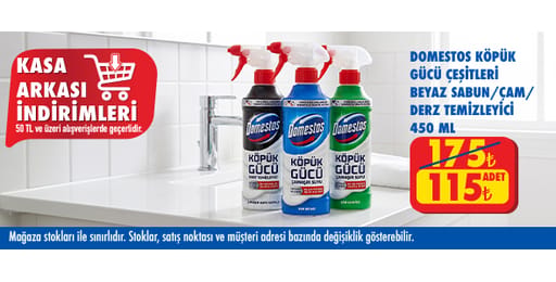 50 TL ve üzeri alışverişte 115.00 TL!