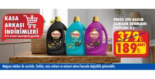 50 TL ve üzeri alışverişte 189.00 TL!