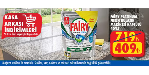 50 TL ve üzeri alışverişte 409.00 TL!