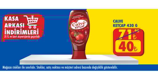 25 TL ve üzeri alışverişte 40.00 TL!
