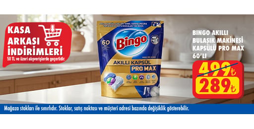 50 TL ve üzeri alışverişte 289.00 TL!
