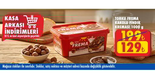 50 TL ve üzeri alışverişte 129.00 TL!