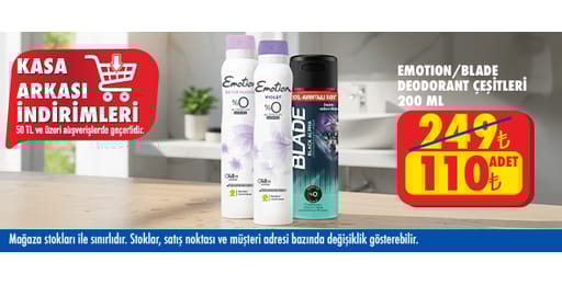 50 TL ve üzeri alışverişte 110.00 TL!