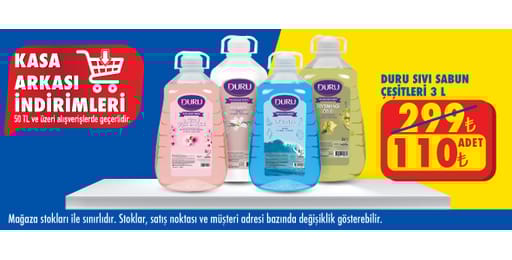 50 TL ve üzeri alışverişte 110.00 TL!