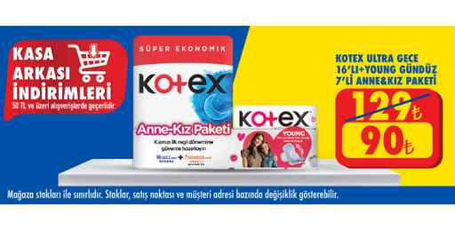 50 TL ve üzeri alışverişte 90.00 TL!