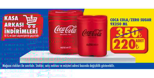 50 TL ve üzeri alışverişte 220.00 TL!