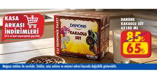 50 TL ve üzeri alışverişte 65.00 TL!