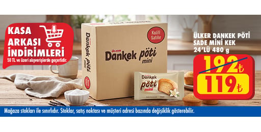 50 TL ve üzeri alışverişte 119.00 TL!