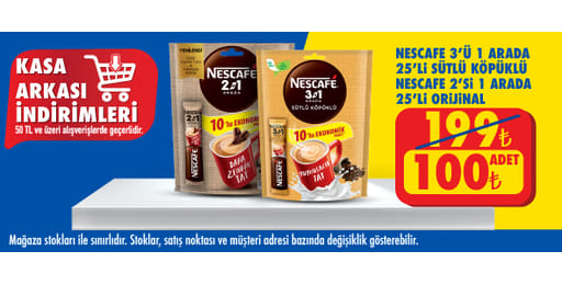 50 TL ve üzeri alışverişte 100.00 TL!