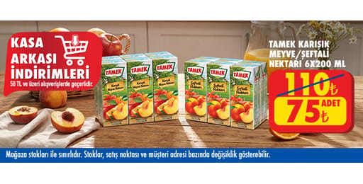 50 TL ve üzeri alışverişte 75.00 TL!
