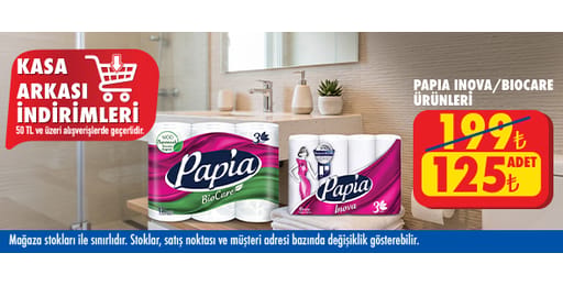 50 TL ve üzeri alışverişte 125.00 TL!
