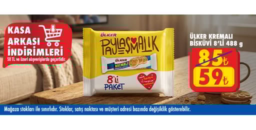 50 TL ve üzeri alışverişte 59.00 TL!