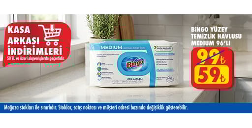 50 TL ve üzeri alışverişte 59.00 TL!