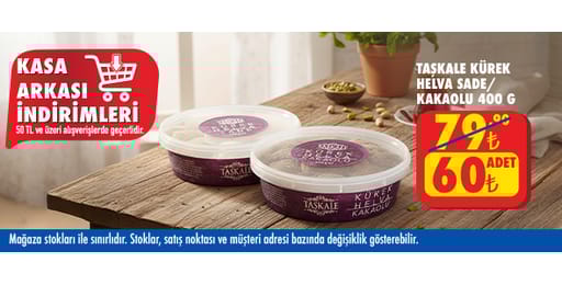 50 TL ve üzeri alışverişte 60.00 TL!