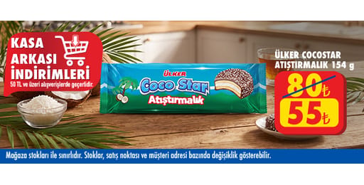 50 TL ve üzeri alışverişte 55.00 TL!